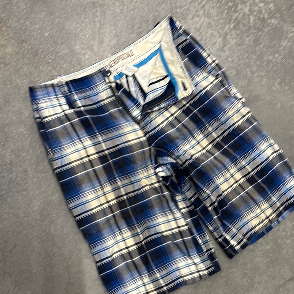AEROPOSTALE Blue and White Plaid Shorts